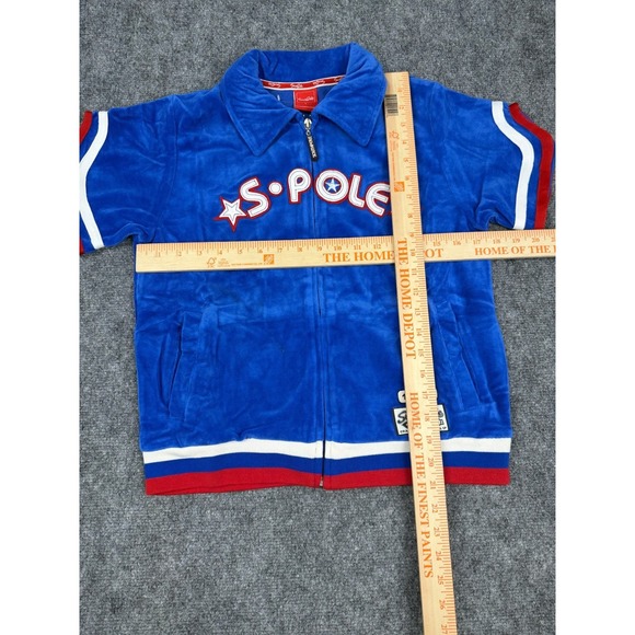 Vintage Southpole Royal Blue Velour Tracksuit Set Zip Up Jacket Pants Size L NEW - Picture 16 of 16